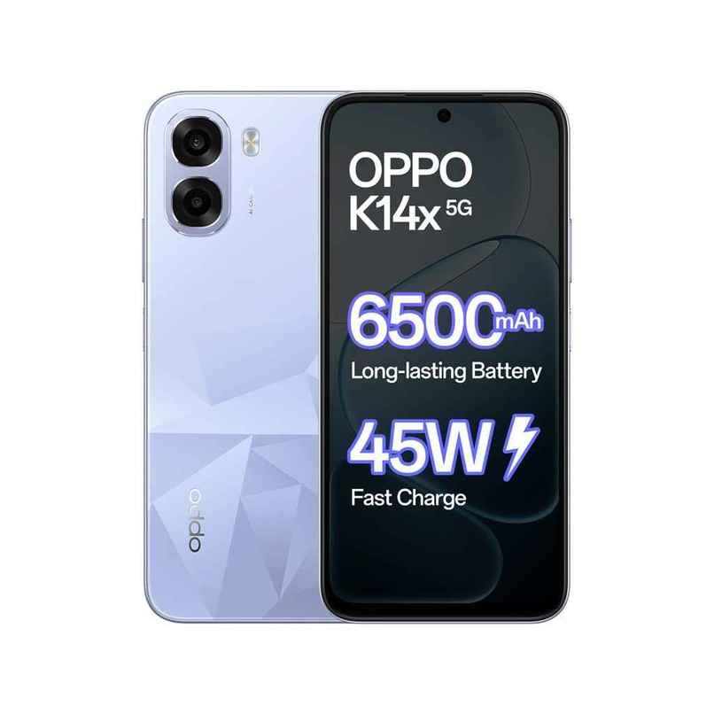 Oppo K14x 5G Smartphone | Icy Blue | 6GB RAM | 128GB Storage