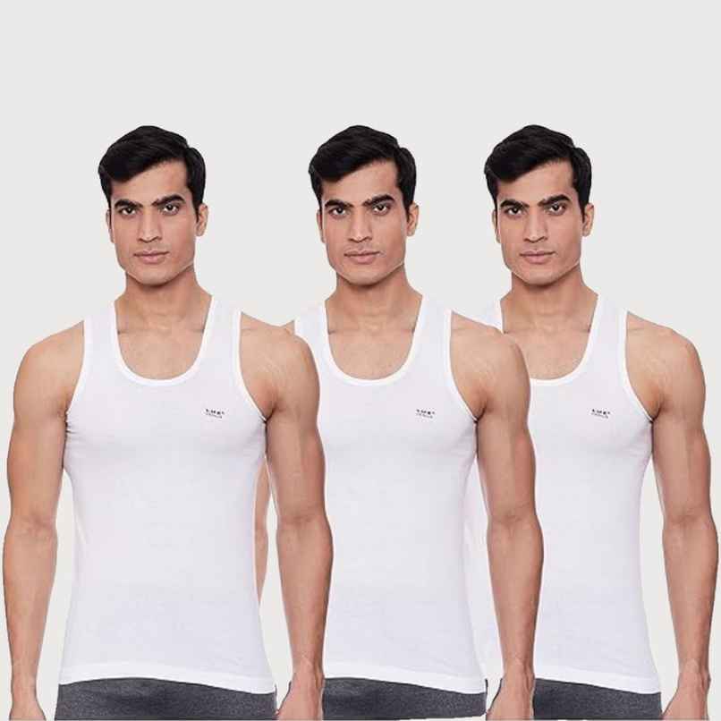 Lux Venus 100% Cotton Men's Vest - 85 cm | White