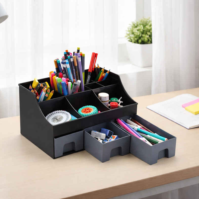 Fablue Multipurpose Desk Organizer - Black Fablue Multipurpose Desk Organizer - Black