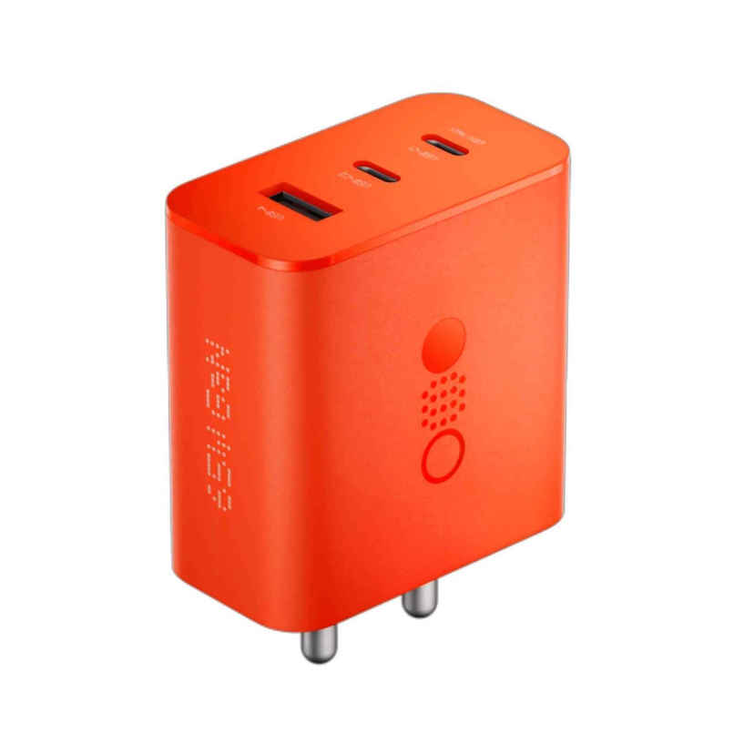 Ailkin 65W GaN Fast Charger| Triple Port Adapter for Nothing Phone| Laptop| MacBook| iPhone|Orange Ailkin 65W GaN Fast Charger| Triple Port Adapter for Nothing Phone| Laptop| MacBook| iPhone|Orange