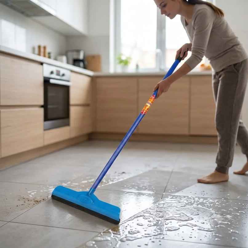 Gala Double Lip Bathroom And Floor Wiper, Blue