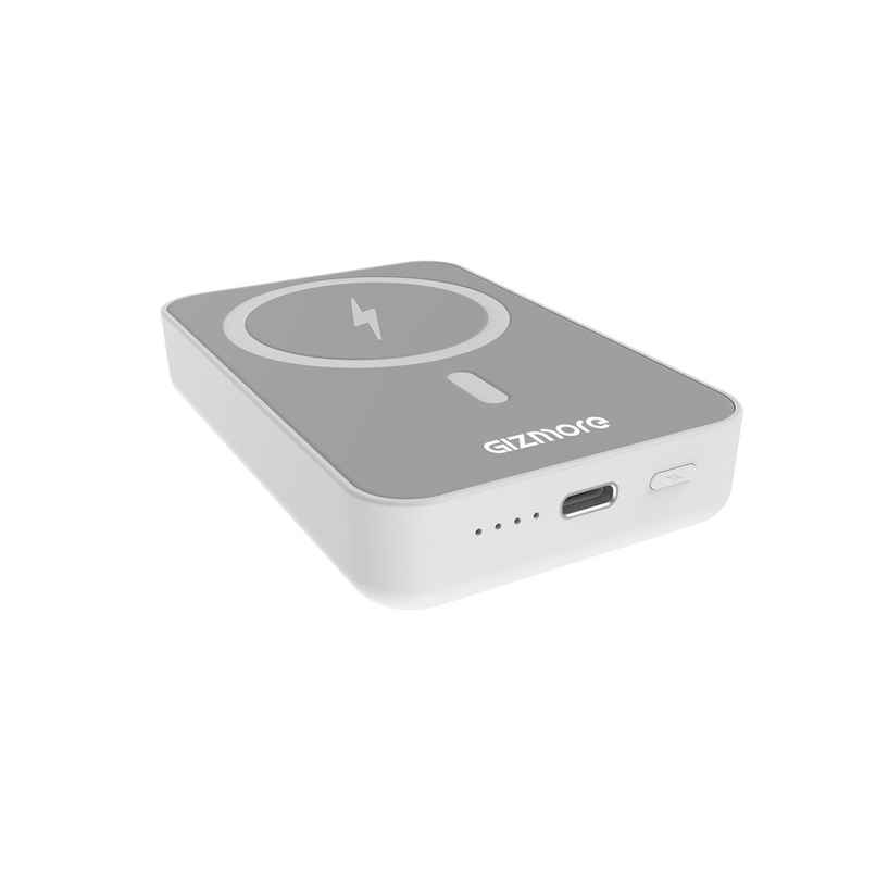 Gizmore Pd10Kp5 10000 mAh 22W Wireless Imag Powerbank With Type-C Charging Cable (White)