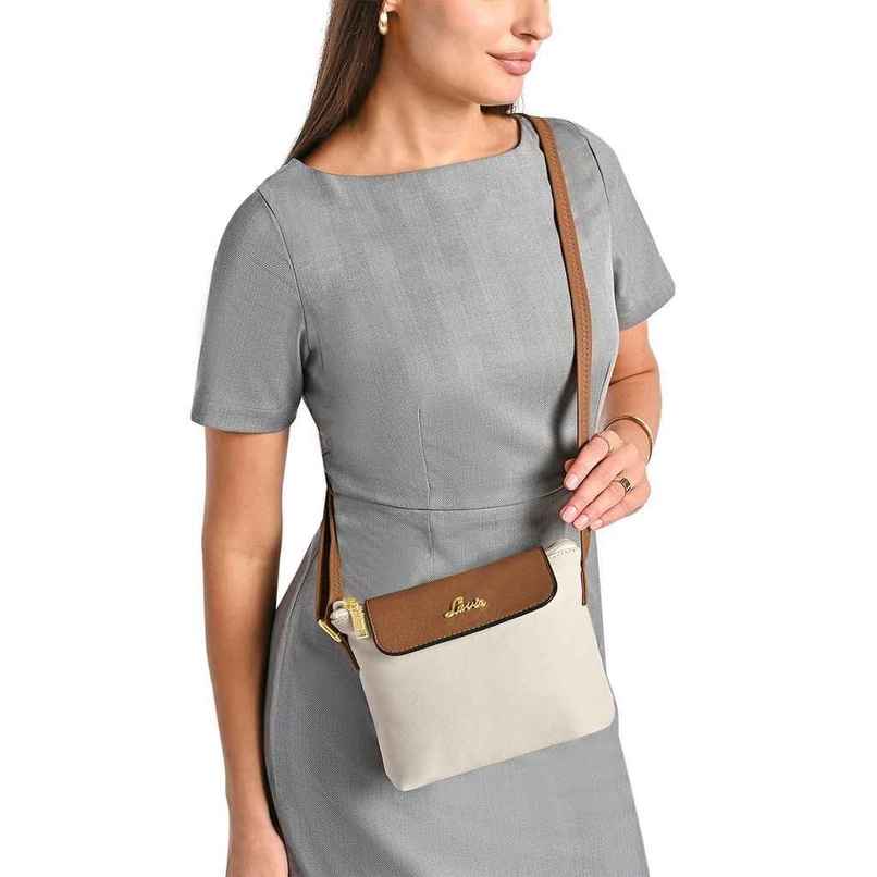 Lavie Women's Colourblock Rove Flap Crossbody Sling Bag | Ladies Purse Handbag | Off White Lavie Women's Colourblock Rove Flap Crossbody Sling Bag | Ladies Purse Handbag | Off White