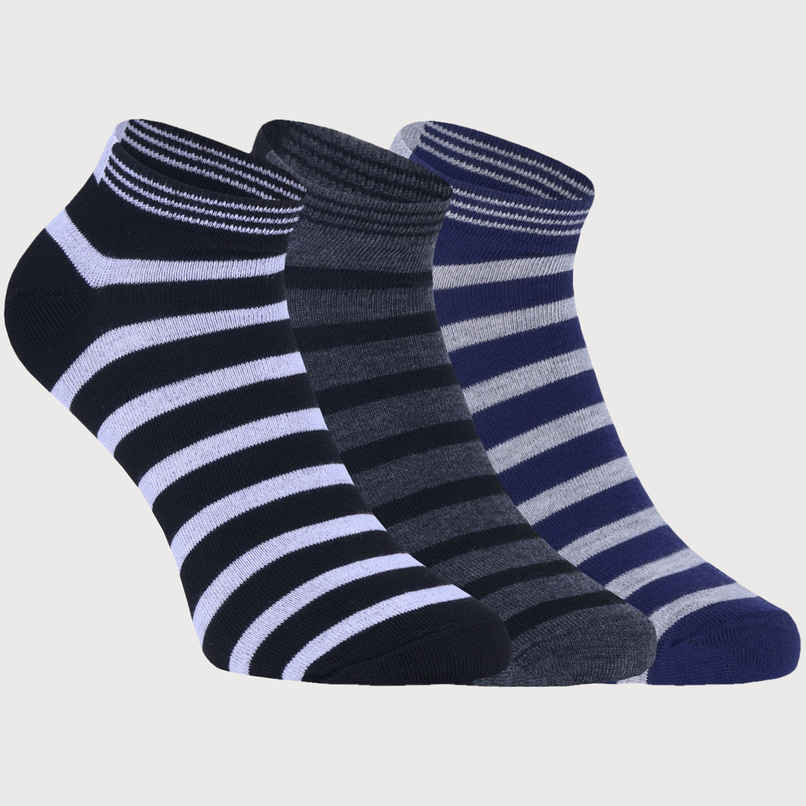 Beyond Unisex Striped Cotton Low Cut Socks | Assorted - Free Size