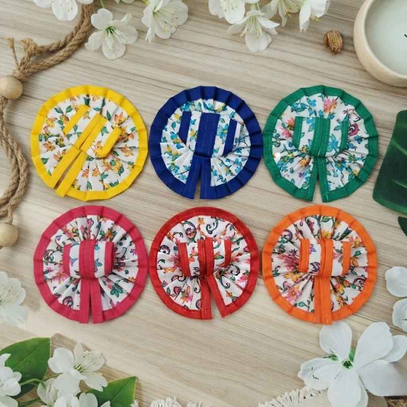 Gullak Laddu Gopal Bright Printed Gherdar Poshak | Assorted Colours | Size 1