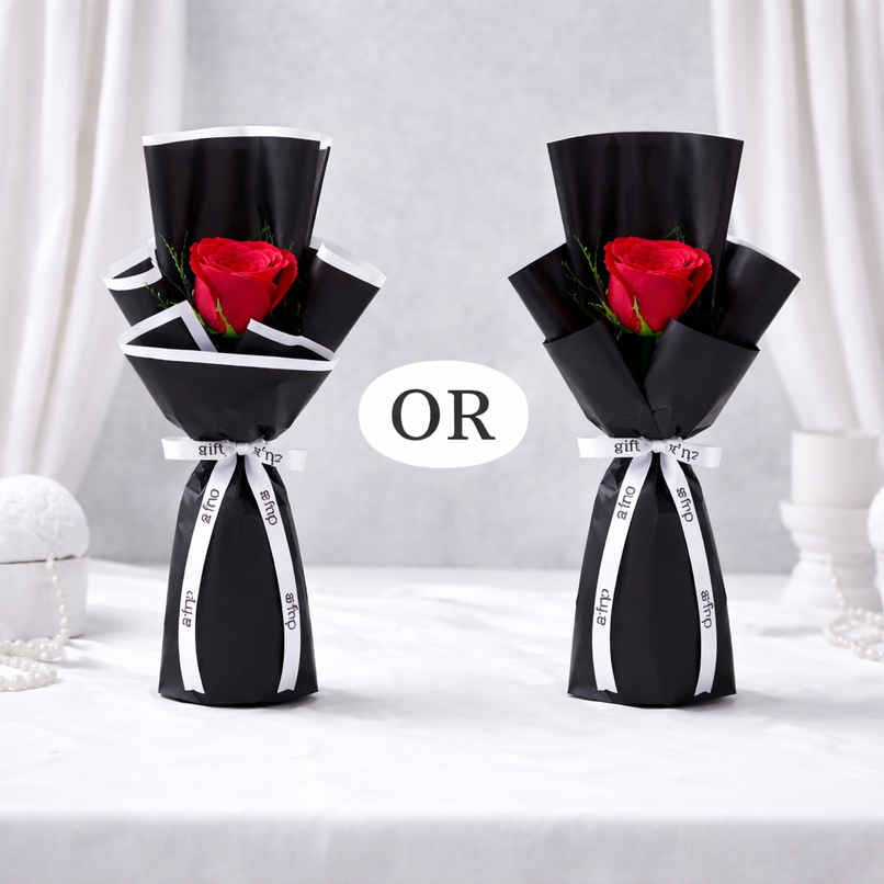 FNP Single Red Rose Bouquet