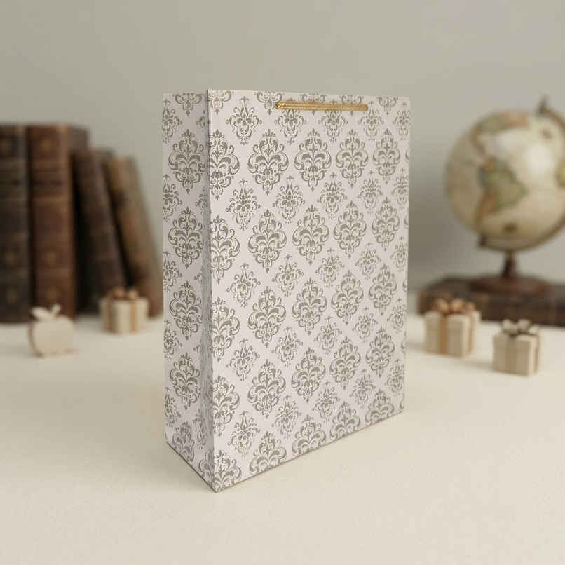 ABK Paper Gift Bag Single Bag - 12 x 8 x 3 Inches - Big Size (Colour May Vary)
