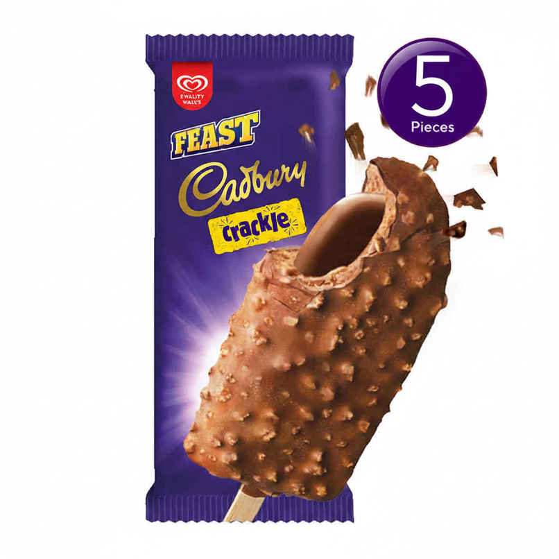 Kwality Wall's Feast Cadbury Crackle Stick Combo