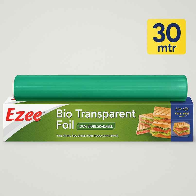 Ezee 30 m Cling Film Wrap | 12 Inches | BPA Free | Multipurpose | Non-Stick Microwave Safe Ezee 30 m Cling Film Wrap | 12 Inches | BPA Free | Multipurpose | Non-Stick Microwave Safe