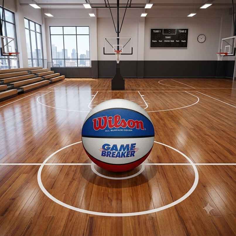 Wilson Game Breaker Basket Ball | Red, White, Blue | Size 7 Wilson Game Breaker Basket Ball | Red, White, Blue | Size 7