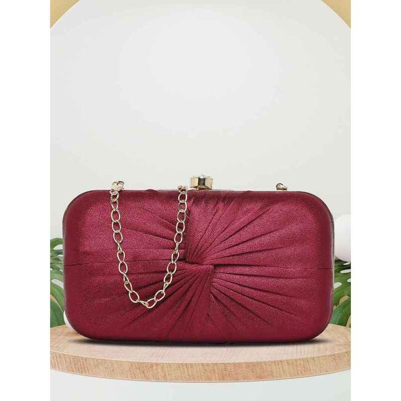 Lavie Women's Cheer Framed Clutch | Ladies Purse | Maroon Lavie Women's Cheer Framed Clutch | Ladies Purse | Maroon