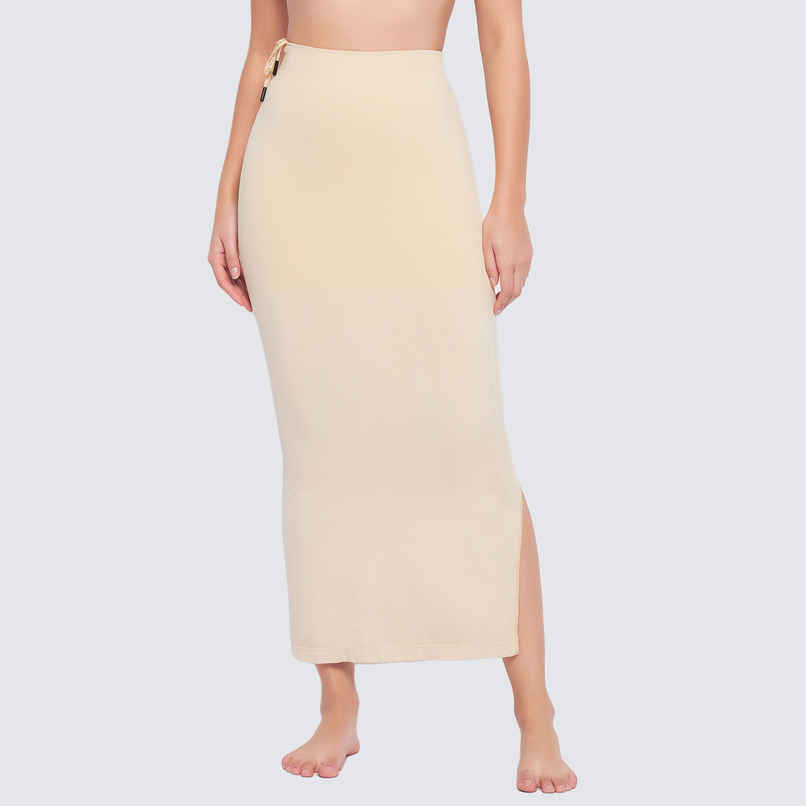 Clovia Saree Shapewear Petticoat With Drawstring (Beige - M)