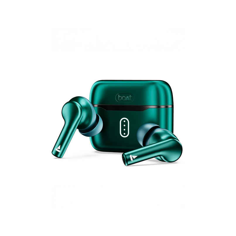 boAt Airdopes 141 Pro TWS Earbuds with mic,13mm Drivers, 60HRS Battery, 4Mics ENx, Fast Charge, IPX5, v5.3 Bluetooth Earbuds,Metallic Finish - Martian Green