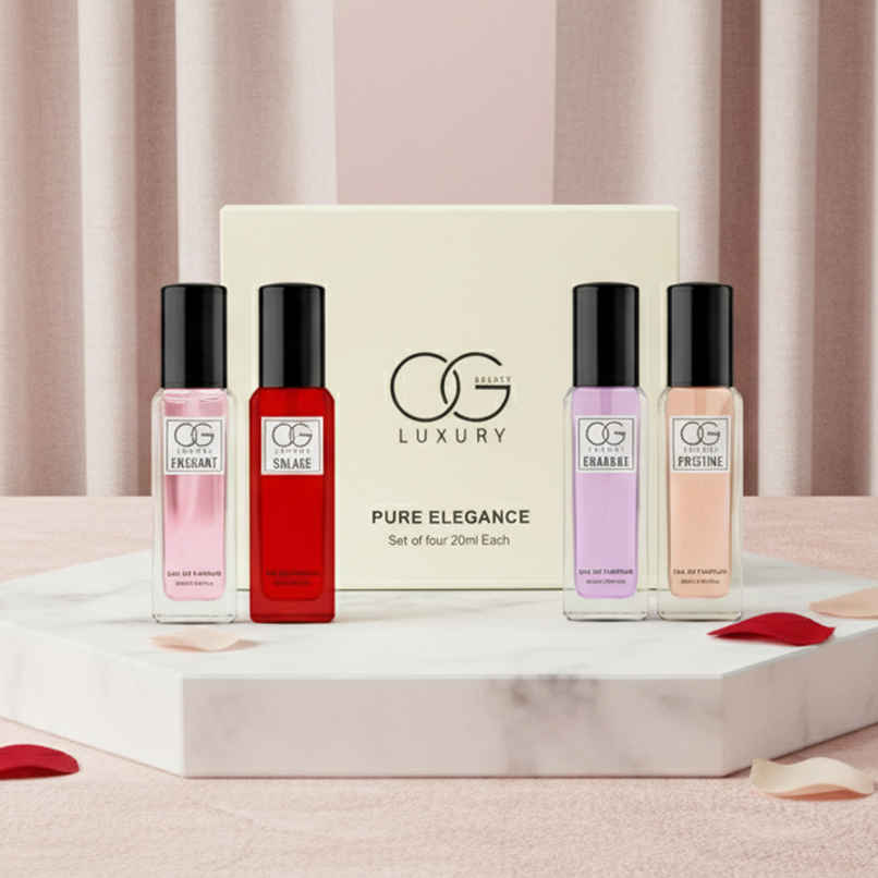 OG Beauty Luxury Pure Elegance Eau De Parfum | Pack of 4 for Women OG Beauty Luxury Pure Elegance Eau De Parfum | Pack of 4 for Women