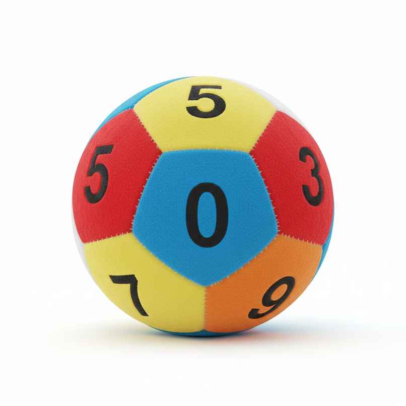 Storio Ball Numeric Plush Soft Toy for Boys/Girls | 25 cm