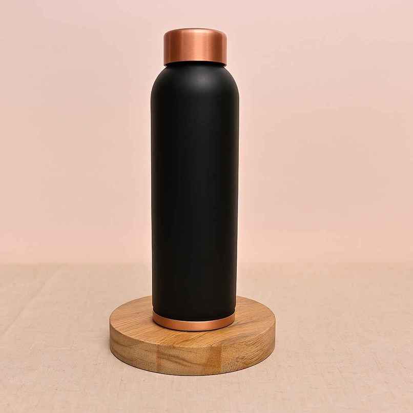 OGGN Copper Water Bottle For Daily & Office Use 950 ml, Black |Pure Copper