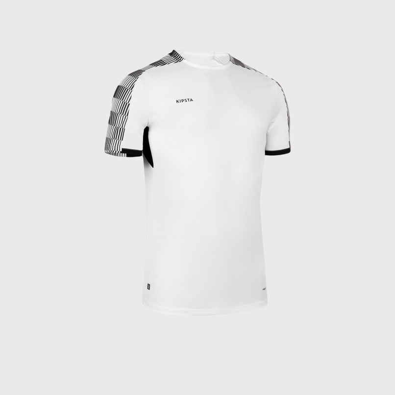 Decathlon | Kipsta Men's Football Jersey T-shirt - Black & White, S