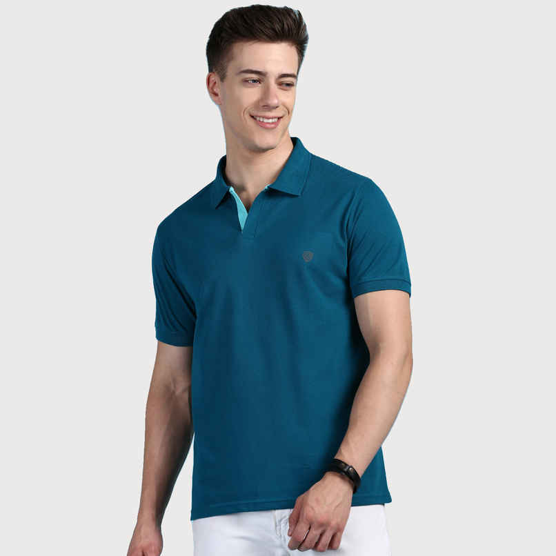 Lux Cozi Men's Solid Cotton Polo T-shirt | Emerald - S