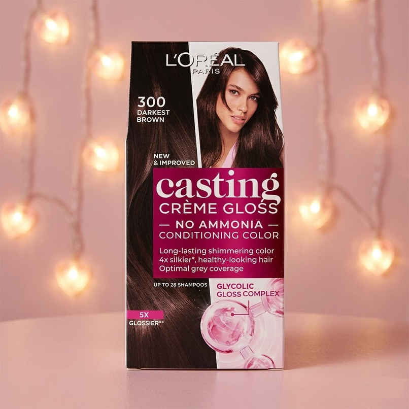 L'Oreal Paris Casting Creme Gloss Hair Color 300 Darkest Brown