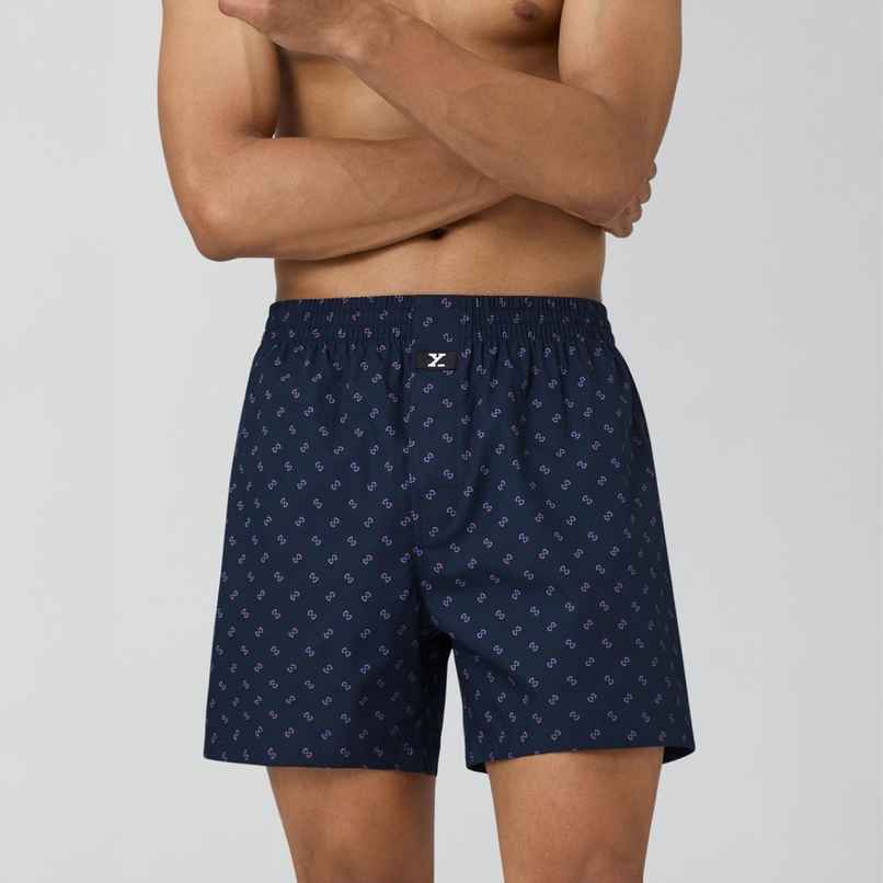 XYXX Mens Cotton Printed Inner Boxers Pack of 1, Infinity Blue| S