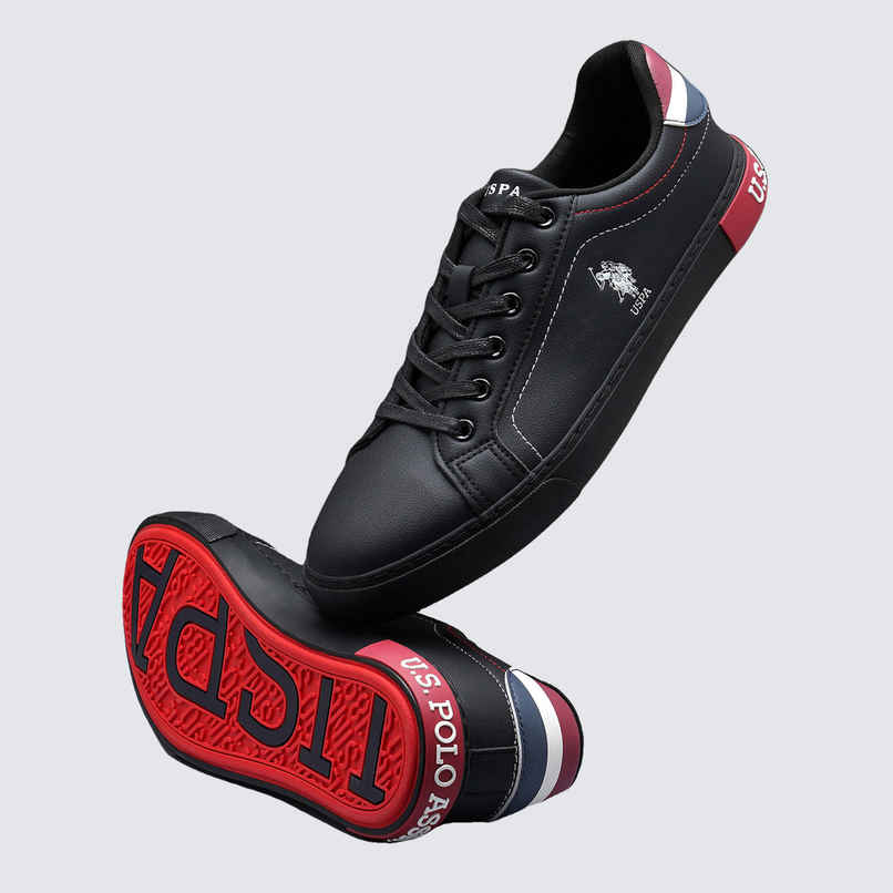 USPA Round Toe Rojas 4.0 Sneakers For Men - Black - 8 USPA Round Toe Rojas 4.0 Sneakers For Men - Black - 8