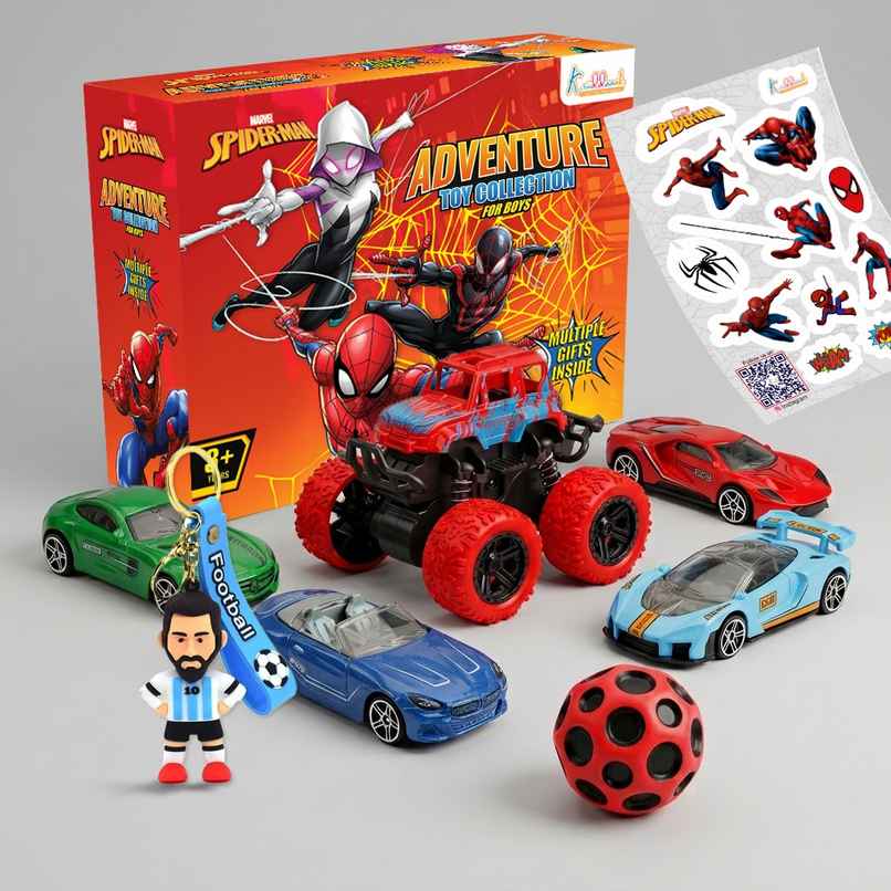 Spider-Man Ultimate Hero Collection | Gift Pack with Rakhi & Die-Cast Toy Cars | Rakhi Gift for Brothers Spider-Man Ultimate Hero Collection | Gift Pack with Rakhi & Die-Cast Toy Cars | Rakhi Gift for Brothers