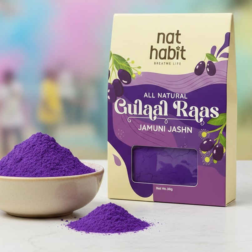 Nat Habit Natural Organic Holi Colour Gulal | Purple | Jamuni Jashn Nat Habit Natural Organic Holi Colour Gulal | Purple | Jamuni Jashn