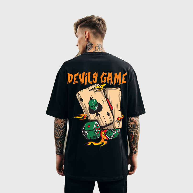 BENNY BROOKS Men's Round Neck half sleeve Oversized T-shirt |AA(ARN)BLACK139 | Black - XL