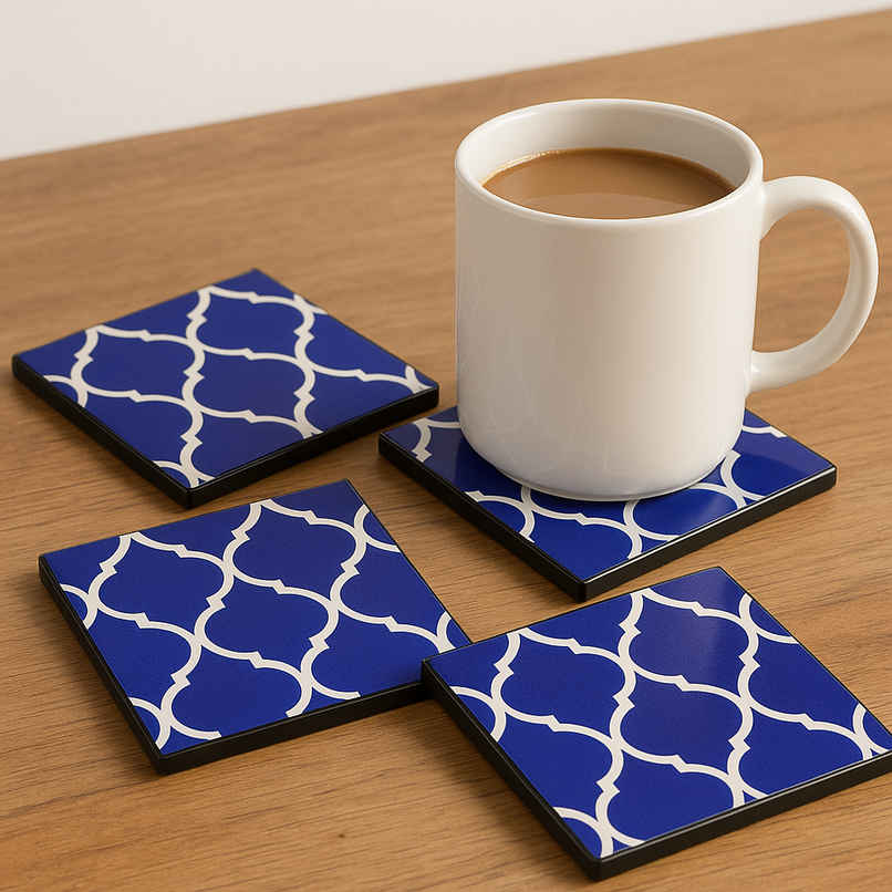 OGGN MDF Meena Muga Printed Coaster - 4 inch