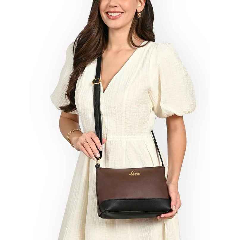 Lavie Women's Taya Cross Body Sling Bag | Ladies Purse Handbag | Brown