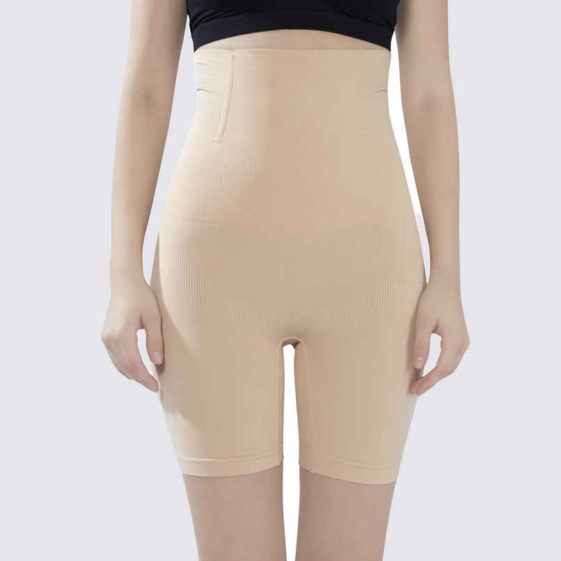 Plumbury Women s Seamless High Waist Tummy Tucker Thigh Shaper Shapewear | Beige | XL Plumbury Women s Seamless High Waist Tummy Tucker Thigh Shaper Shapewear | Beige | XL