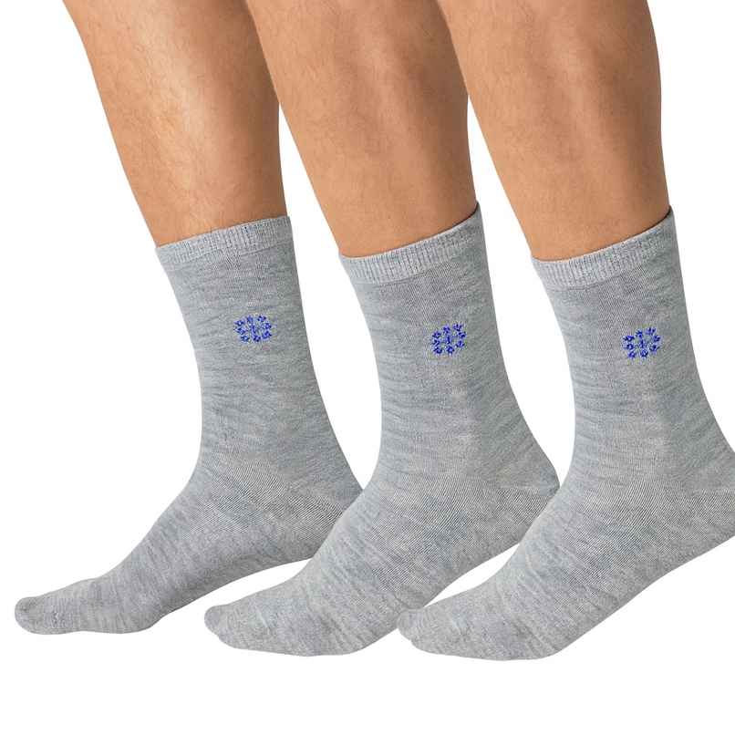 Royal Mart Unisex Solid Cotton Blend Ankle Length Socks | Light Gray - One Size