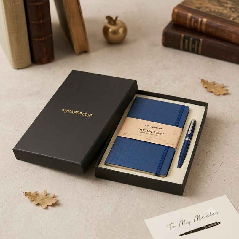 myPAPERCLIP Notebook And Pen Executive Combo Set | Blue myPAPERCLIP Notebook And Pen Executive Combo Set | Blue
