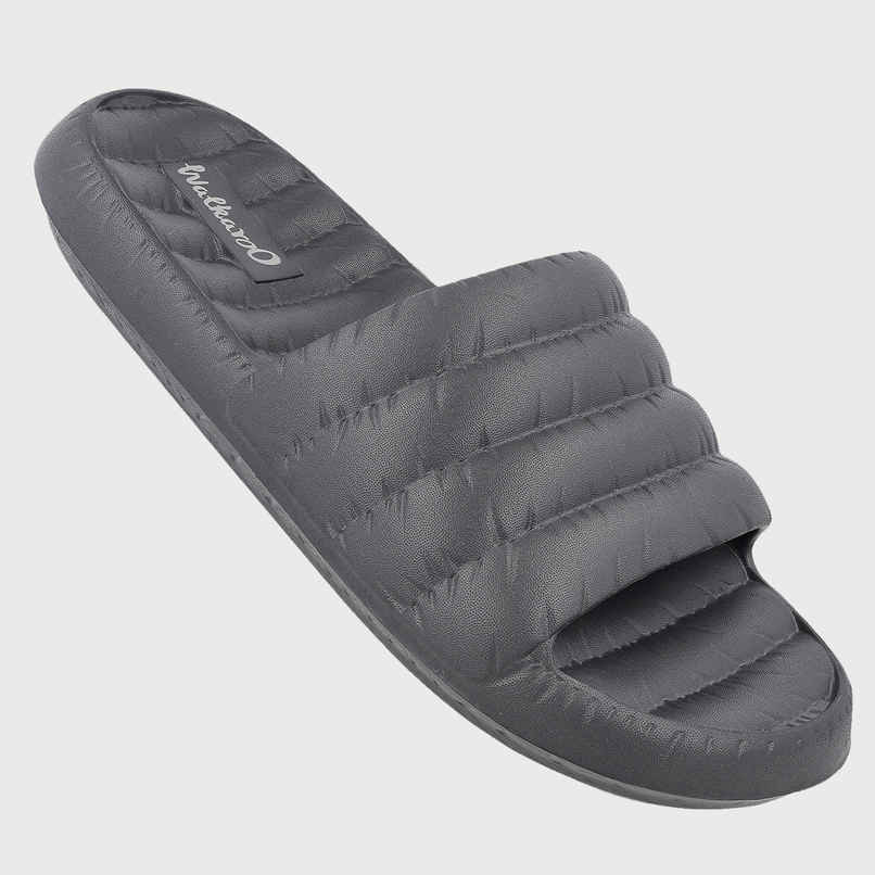 Walkaroo Men's Flip Flop Sliders | WC8770 Dark Grey | UK 9