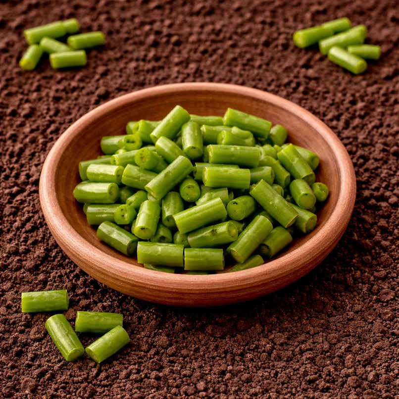 Organically Grown Ring Beans Diced