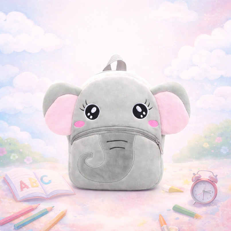 Kidara Baby Elephant Toddler Backpack Light Grey