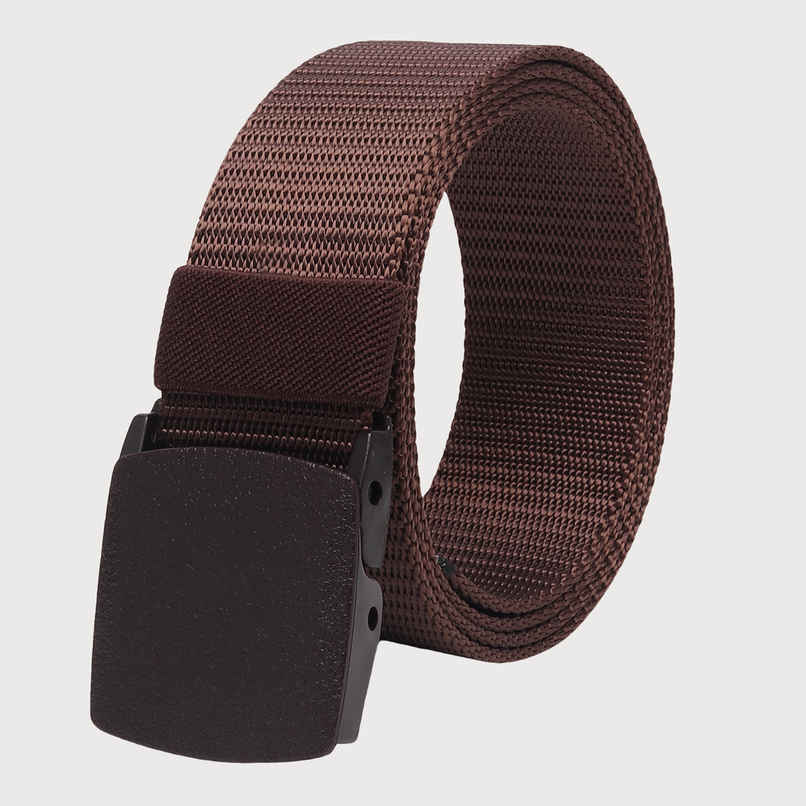 Zoro Men's Solid Woven Fabric Belt | Brown - Free Size