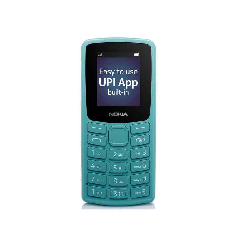 Nokia 105 Single Sim Keypad Mobile | 1.7" Display | 1000 mAh Battery | Built in UPI | Cyan Nokia 105 Single Sim Keypad Mobile | 1.7" Display | 1000 mAh Battery | Built in UPI | Cyan