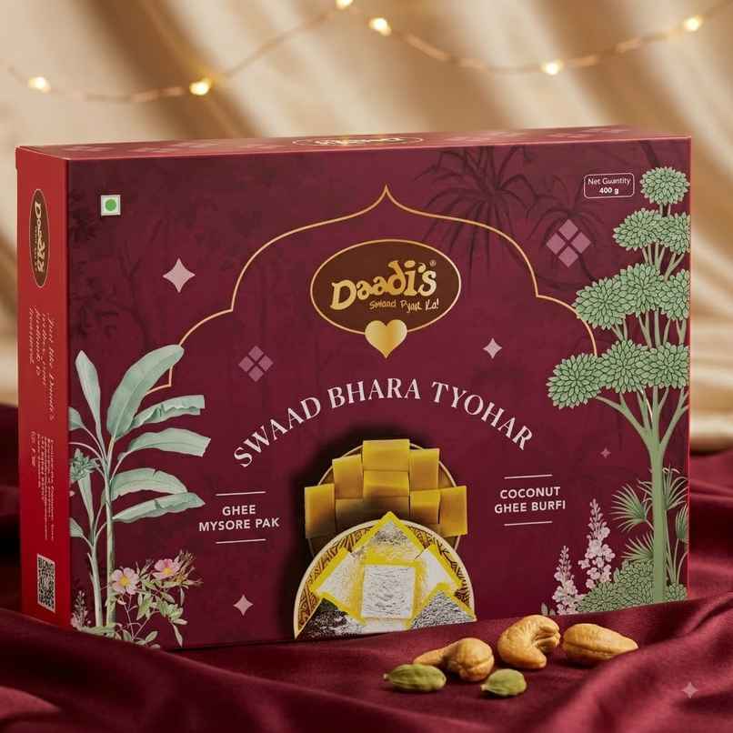 Daadi's Coconut Ghee Burfi & Ghee Mysore Pak Daadi's Coconut Ghee Burfi & Ghee Mysore Pak