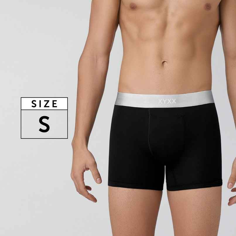 XYXX Men's Uno Modal Solid Trunks Pack of 1, Black| S