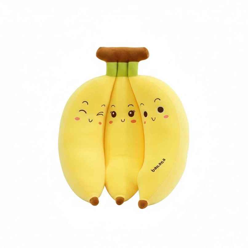 Storio Banana Bunch Pillow Soft Toy for Kids Huggable Plush Doll Room Decoration | 30 cm Storio Banana Bunch Pillow Soft Toy for Kids Huggable Plush Doll Room Decoration | 30 cm