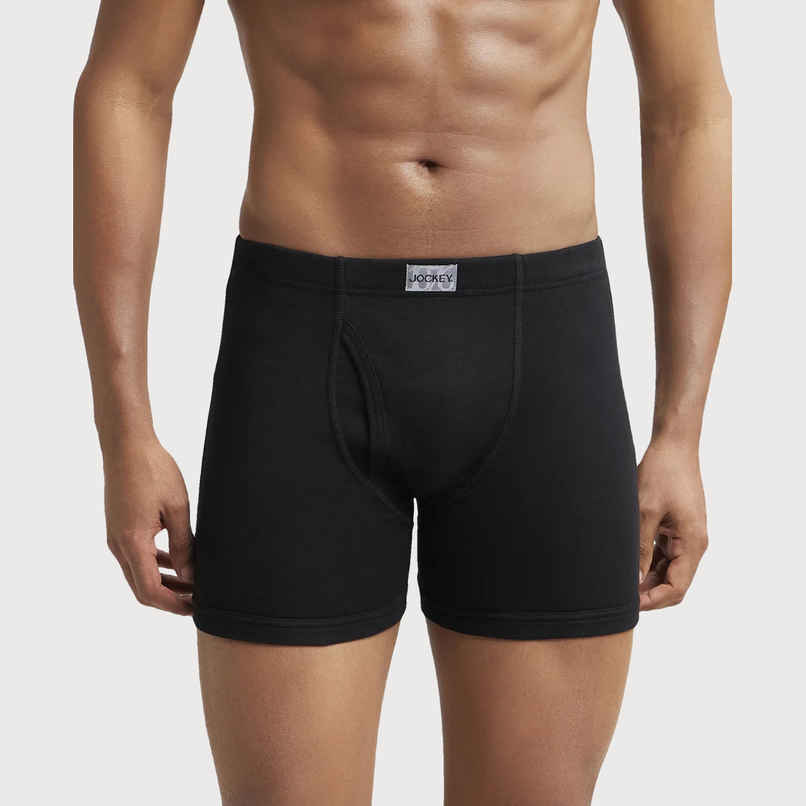 Jockey 8008 Men's Cotton Rib Underwear Solid Trunk|Ultrasoft Waistband | -S Jockey 8008 Men's Cotton Rib Underwear Solid Trunk|Ultrasoft Waistband | -S