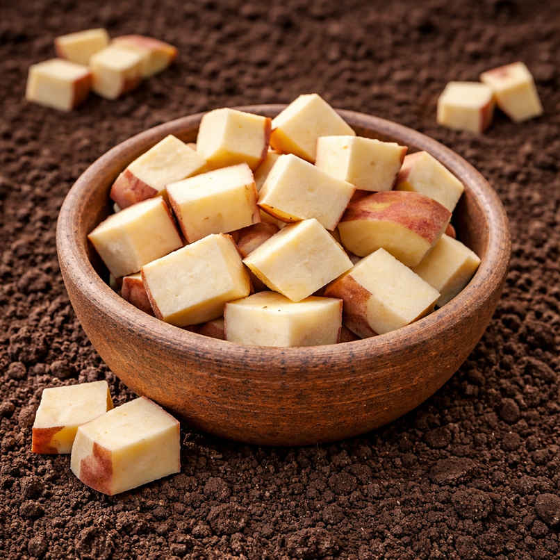 Organically Grown Sweet Potato Diced Organically Grown Sweet Potato Diced