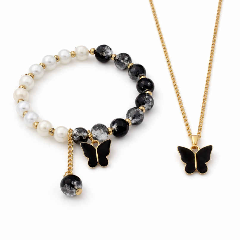 Midnight Charm Set Duol Tone Butterfly Bracelet | Tom Uncle Midnight Charm Set Duol Tone Butterfly Bracelet | Tom Uncle