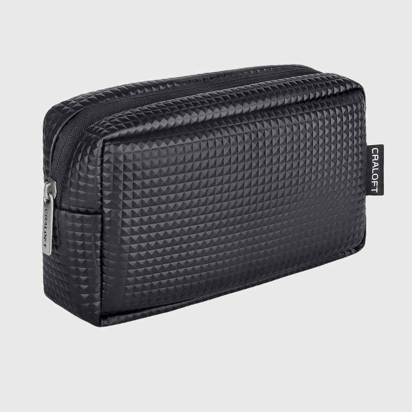 Craloft Laptop Charger Pouch/Travel Organizer Pouch for Cables/Hard Disk/Charger (Black)