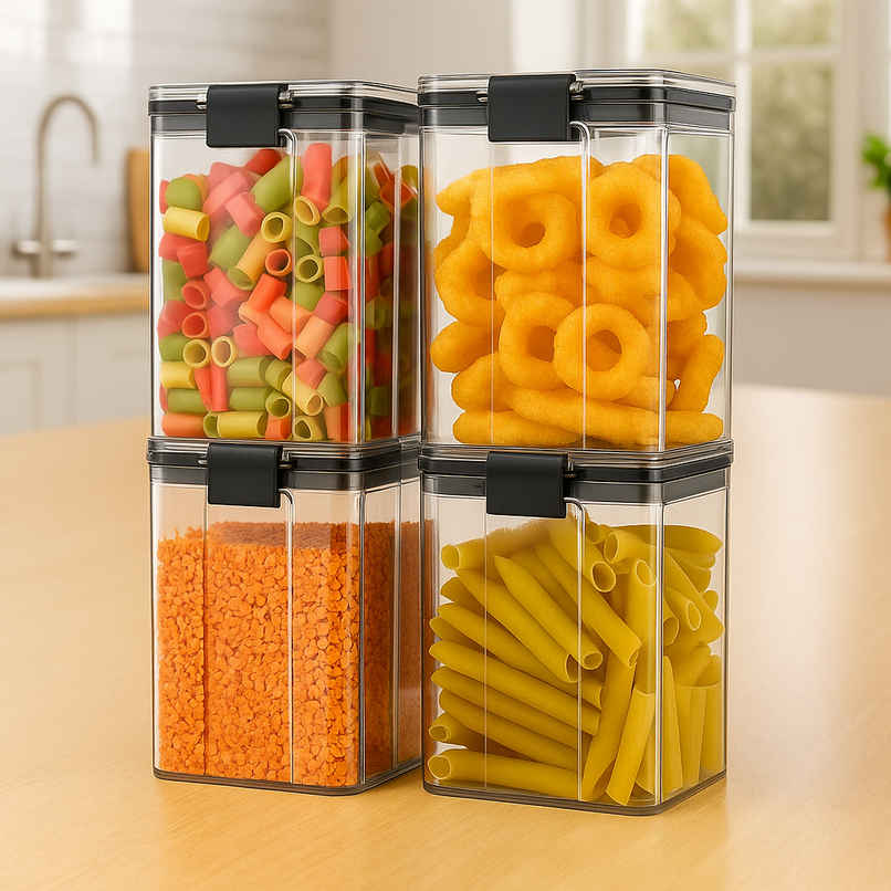 Zedak Plastic Air Tight Container Set | 1200 ml - 1 set (4 pcs) Zedak Plastic Air Tight Container Set | 1200 ml - 1 set (4 pcs)