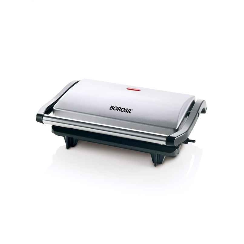 Borosil 700W Prime Grill Sandwich Maker,Make 2 Sandwich,Nonstick Coating Grill Plates Opens to 90