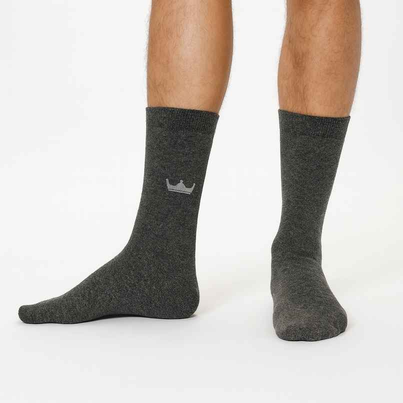 Royal Mart Unisex Wool Calf Length Socks | Black - Free Size