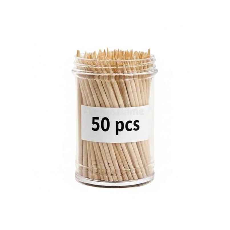 Tempware Wooden Toothpick With Box | 50Pcs Tempware Wooden Toothpick With Box | 50Pcs