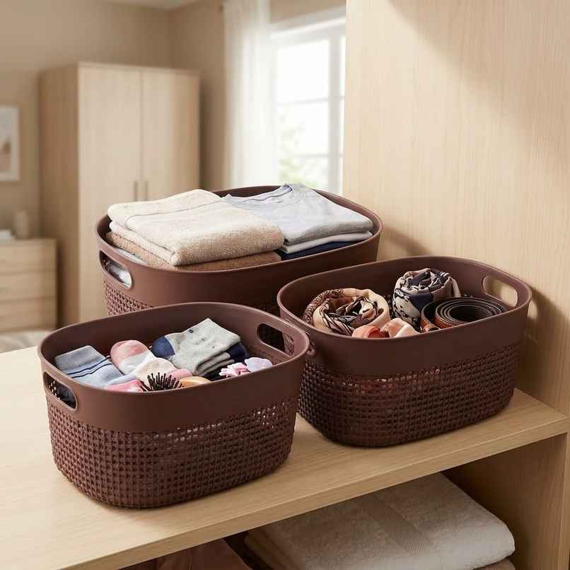 Joyo Nested Filo Basket Oval - Assorted Colours | Set Of 3